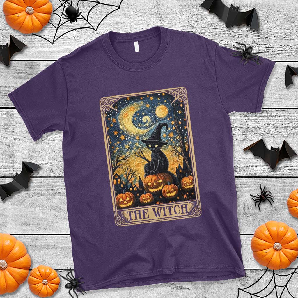 black-cat-witch-t-shirt-the-witch-tarot-card-starry-night-spooky-halloween