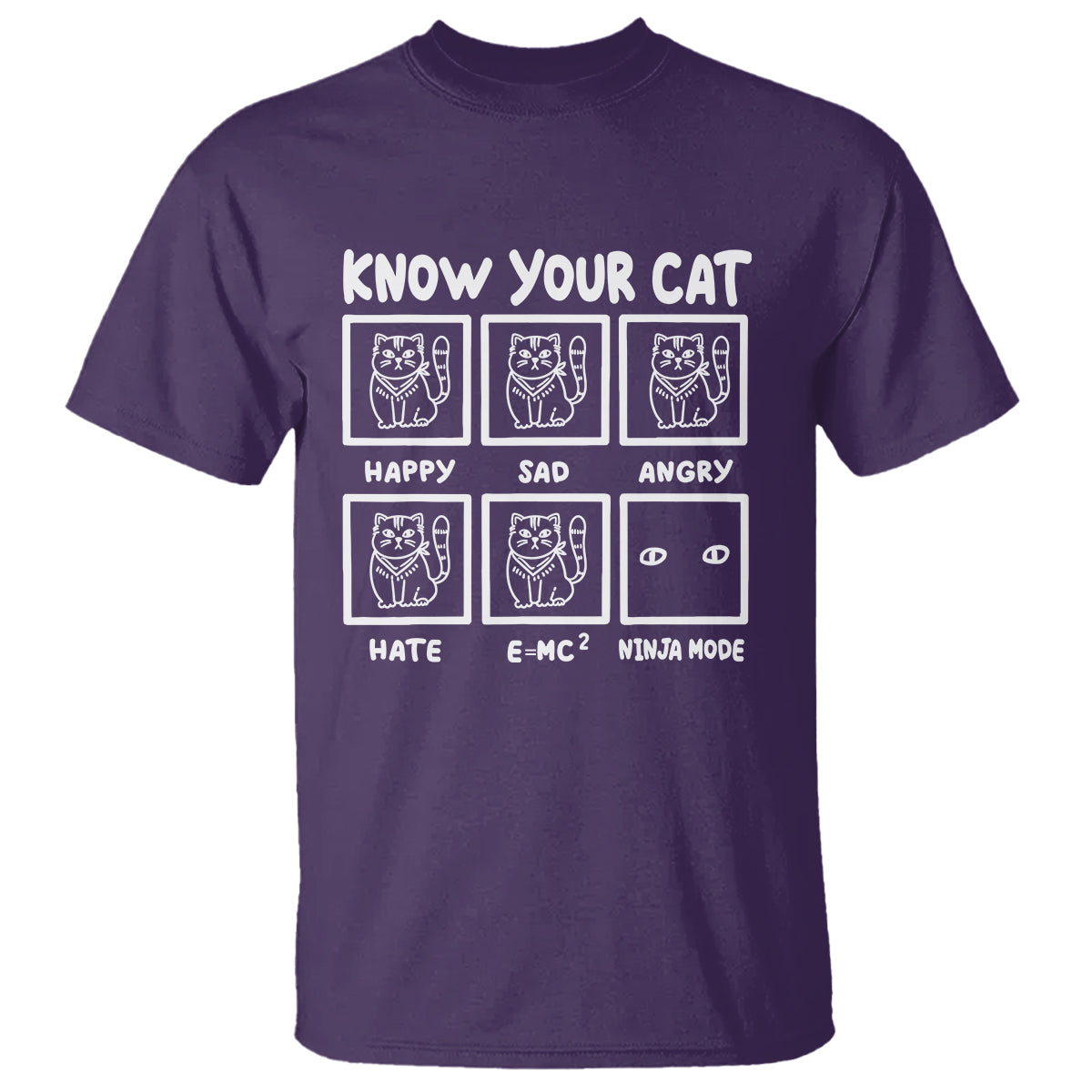 know-your-cat-happy-sad-angry-hate-or-ninja-mode-t-shirt