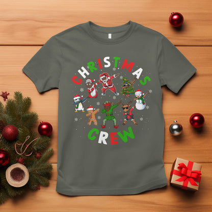 christmas-crew-black-african-american-santa-reindeer-snowman-dabbing-t-shirt
