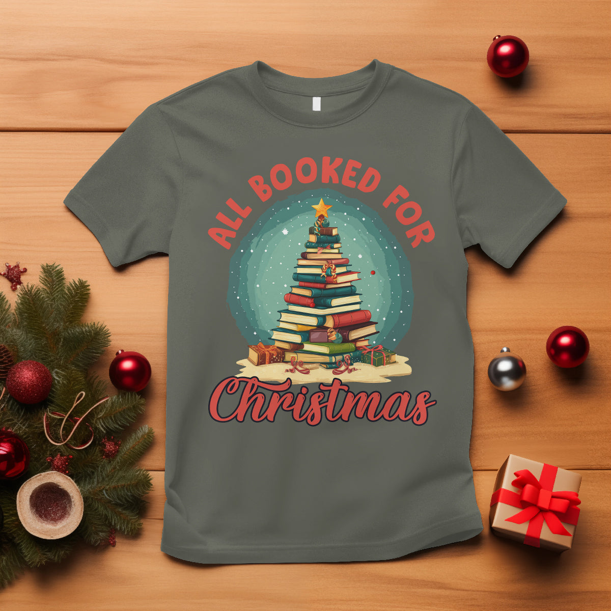 all-booked-for-christmas-book-christmas-tree-bookaholic-t-shirt