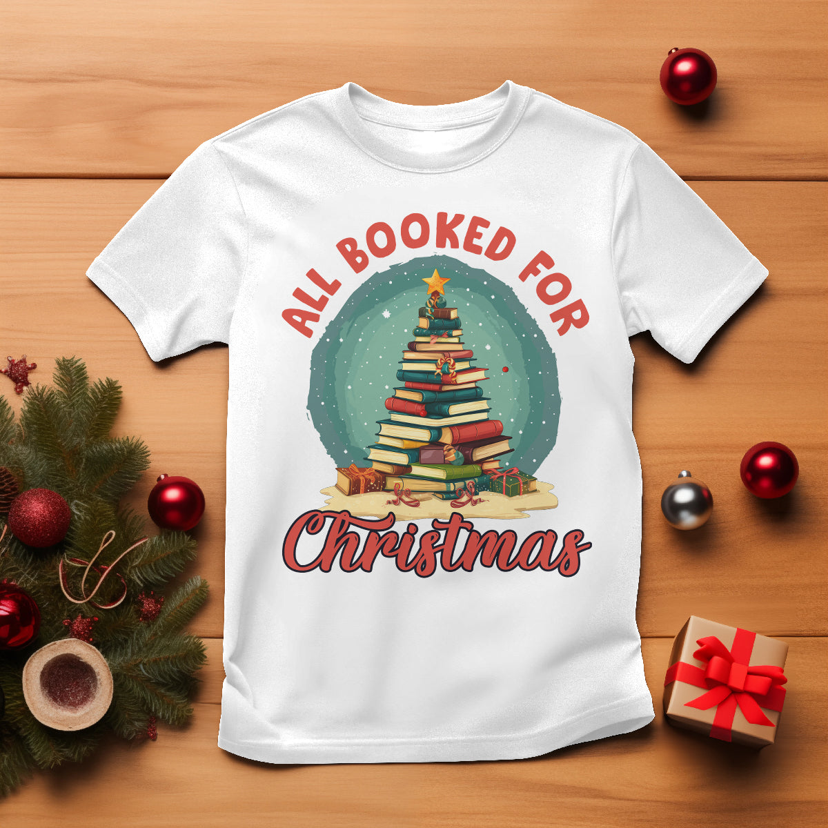 all-booked-for-christmas-book-christmas-tree-bookaholic-t-shirt
