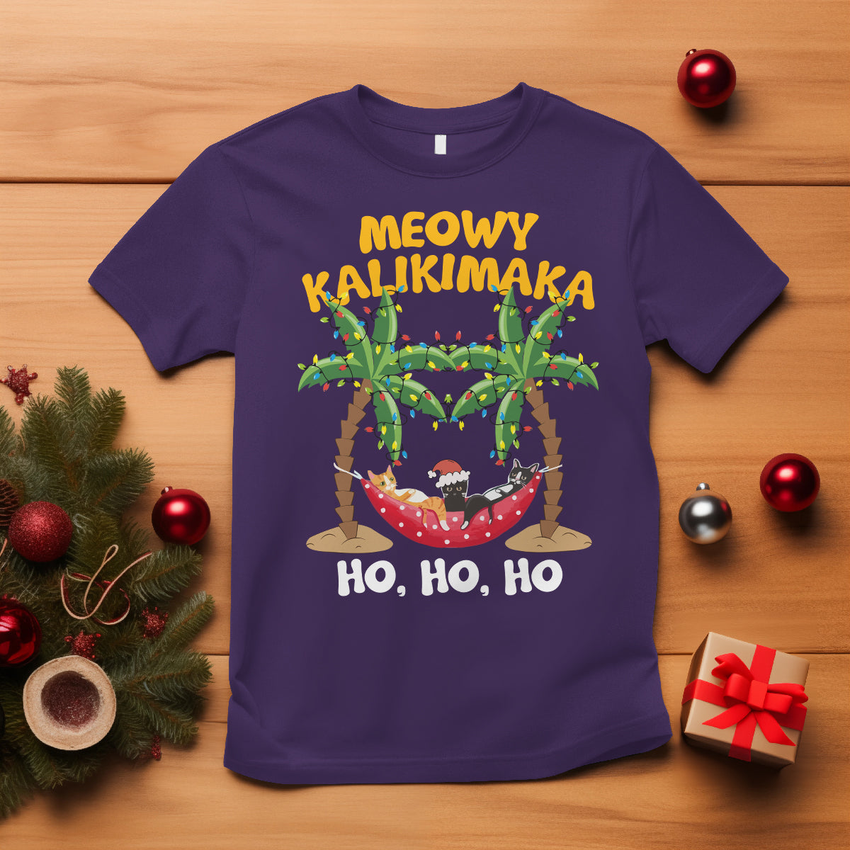 christmas-in-hawaii-t-shirt-meowy-kalikimaka-cat-chillin-ho-ho-ho-xmas-palm-tree