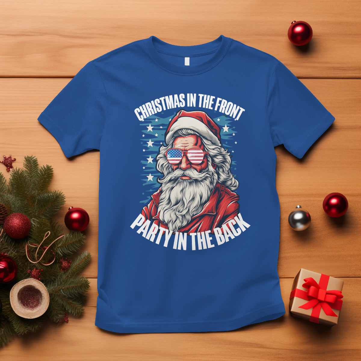 christmas-in-the-front-party-in-the-back-usa-patriotic-santa-t-shirt