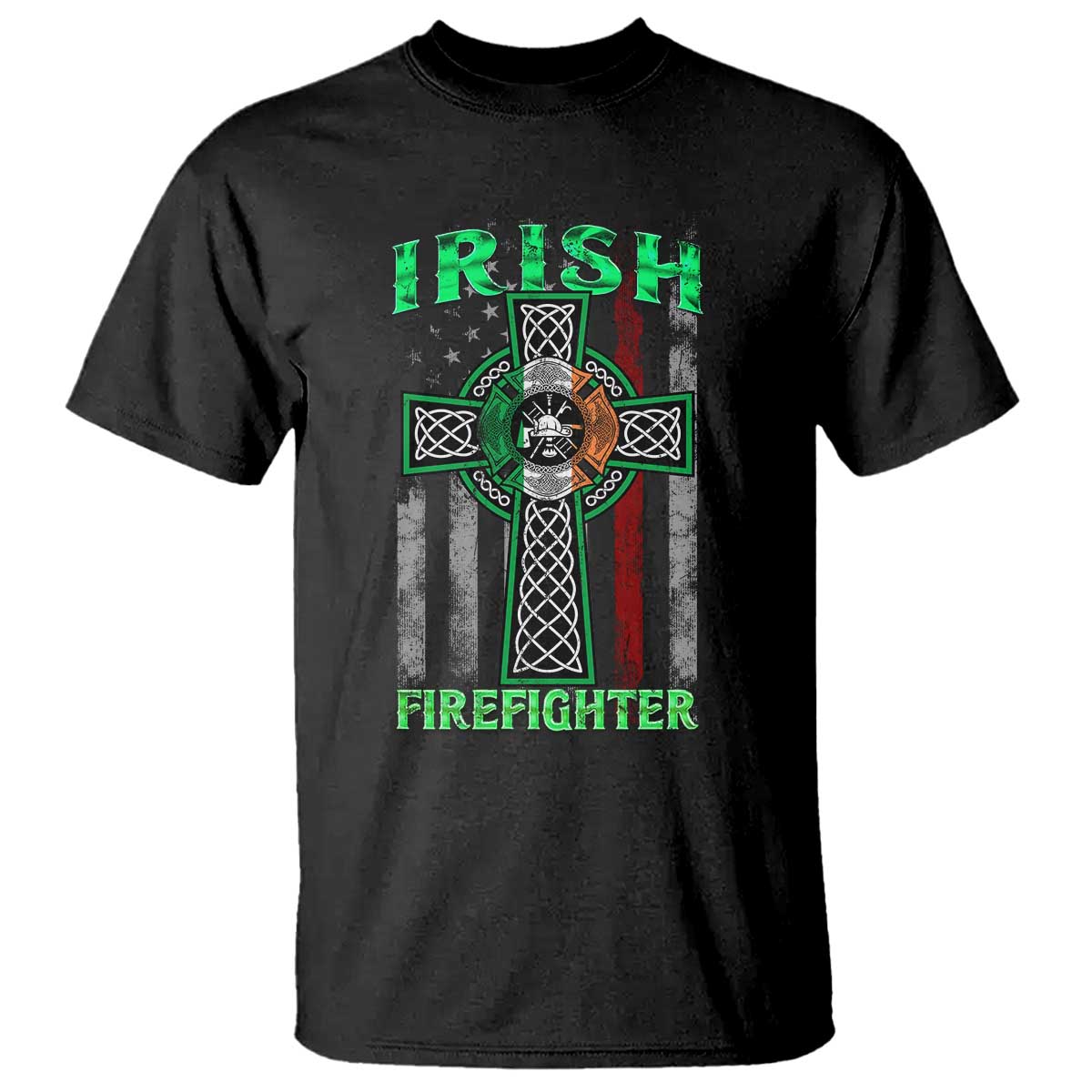 irish-firefighter-t-shirt-celtic-cross-american-flag