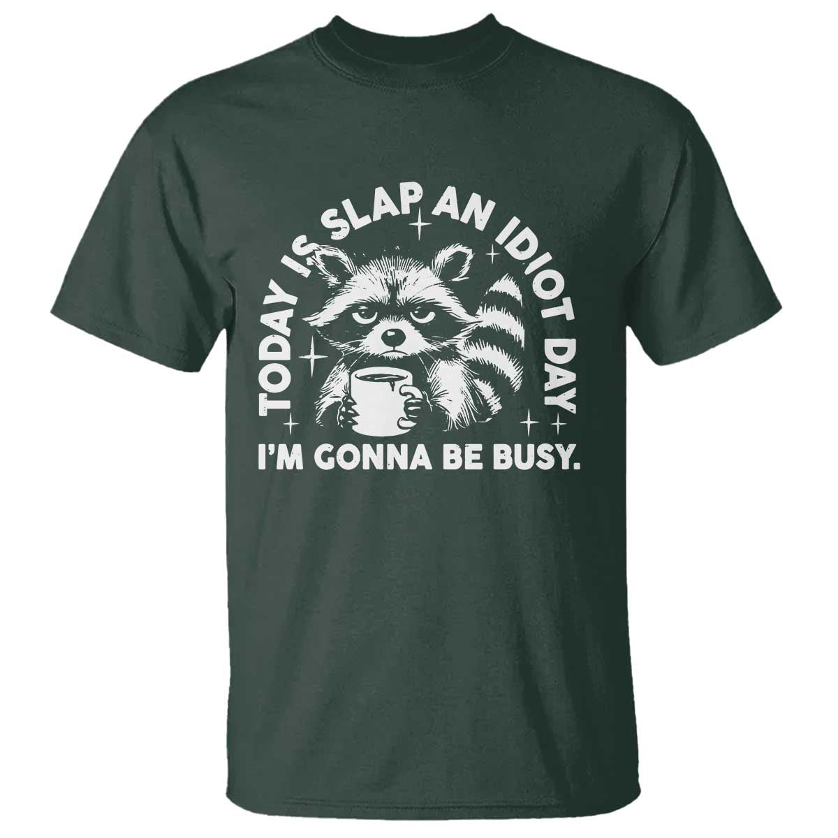 funny-raccoon-today-is-slap-an-idiot-day-t-shirt