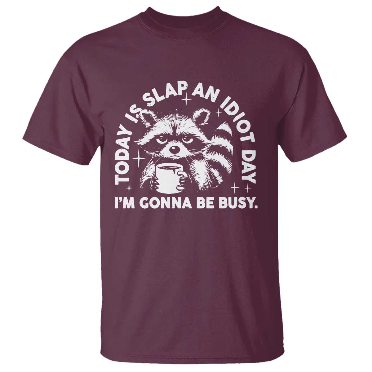 funny-raccoon-today-is-slap-an-idiot-day-t-shirt