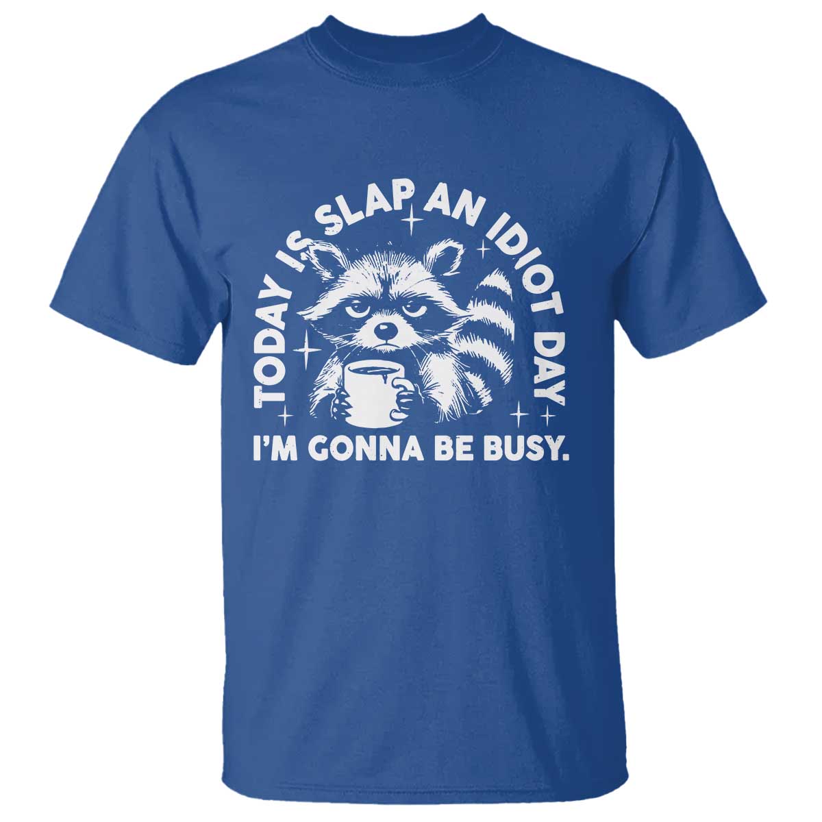funny-raccoon-today-is-slap-an-idiot-day-t-shirt