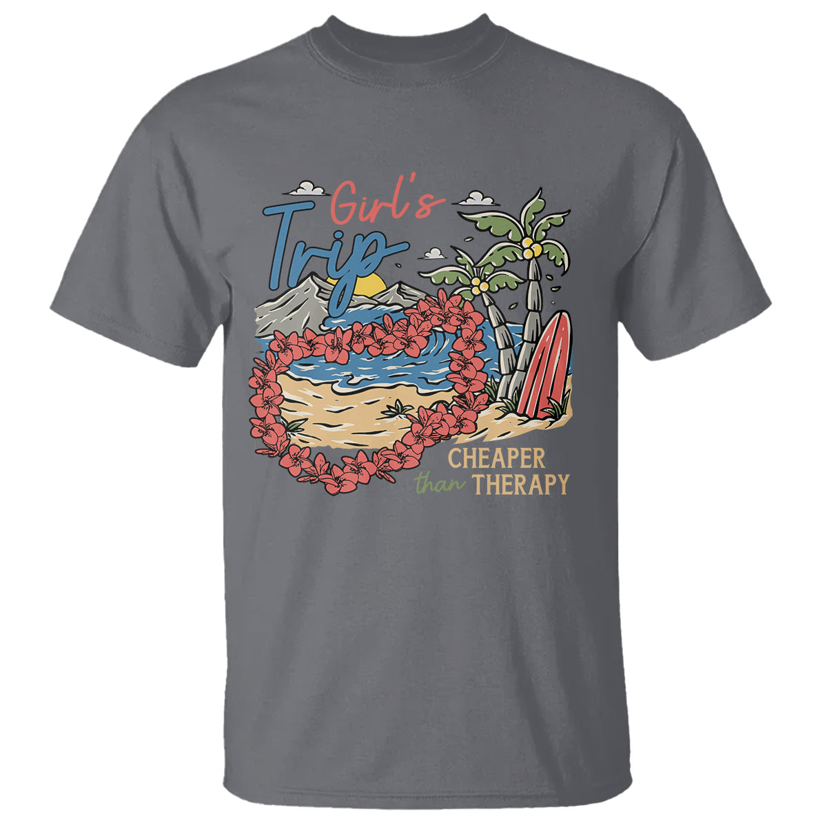 summer-vacation-t-shirt-girls-trip-cheaper-than-therapy-beach