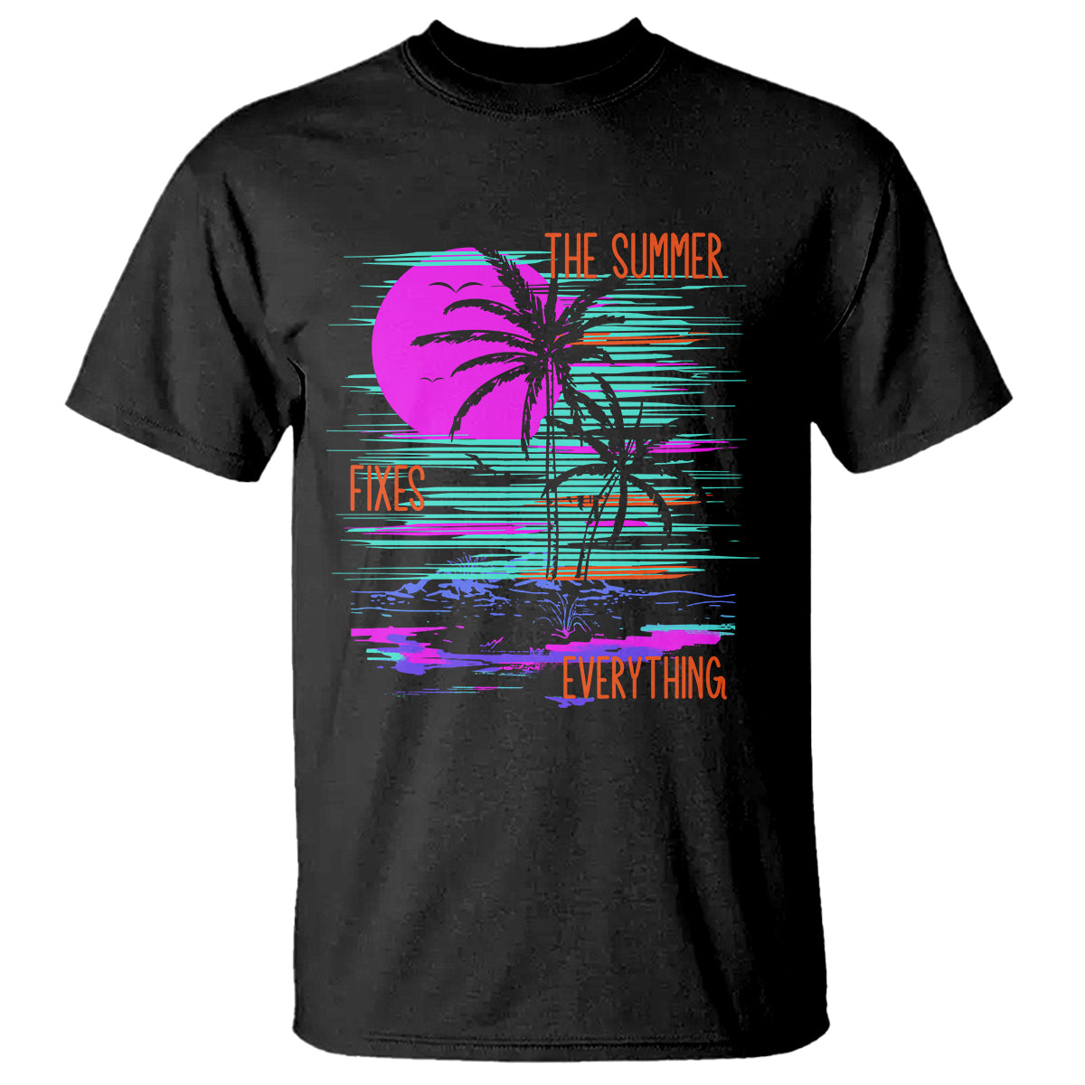 the-summer-fixes-everything-relaxing-holidays-t-shirt