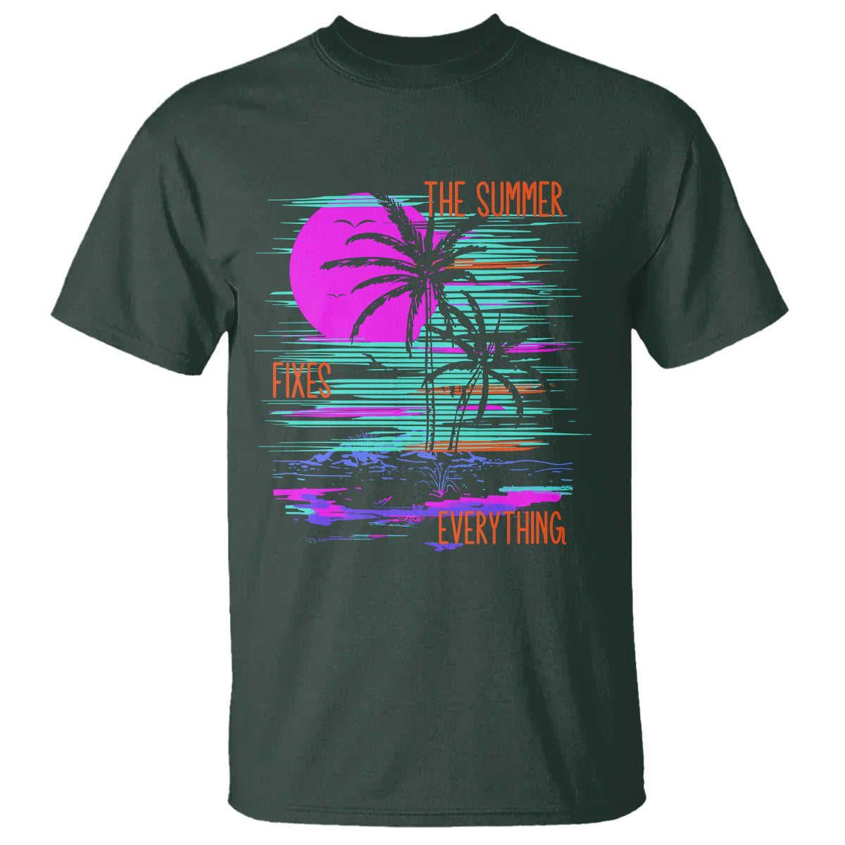 the-summer-fixes-everything-relaxing-holidays-t-shirt