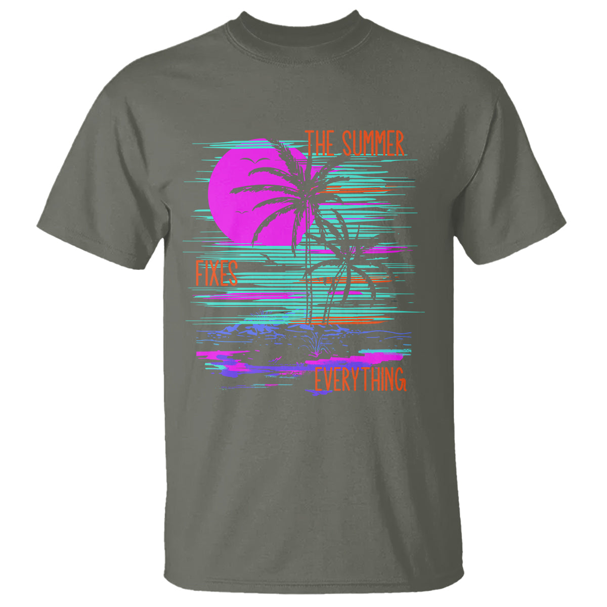 the-summer-fixes-everything-relaxing-holidays-t-shirt
