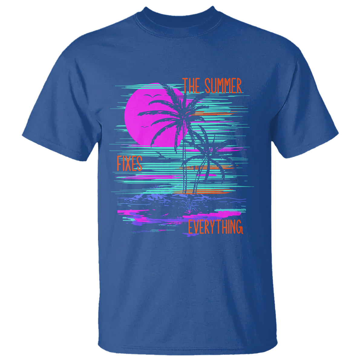 the-summer-fixes-everything-relaxing-holidays-t-shirt