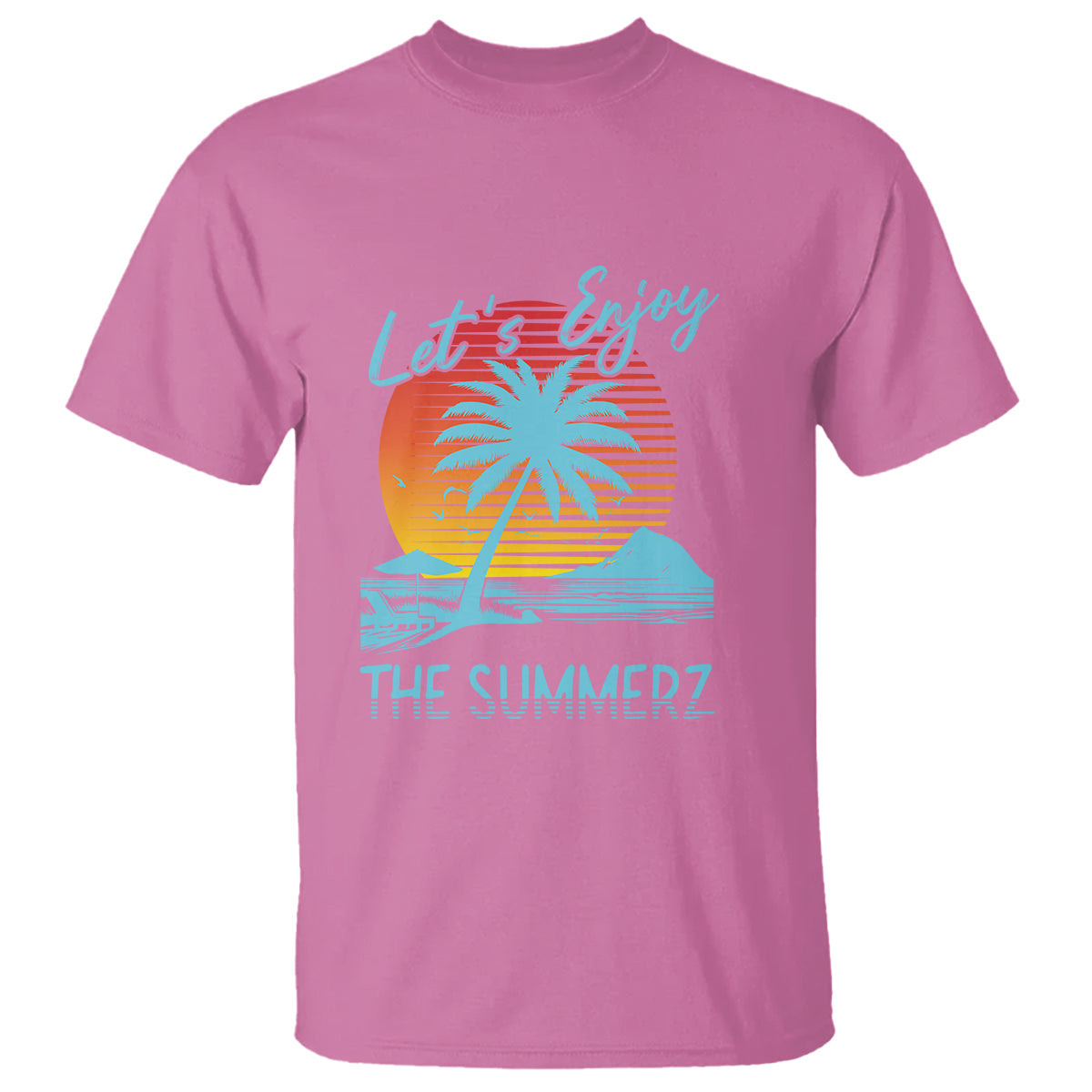 lets-enjoy-the-summer-vacation-beach-sunset-t-shirt