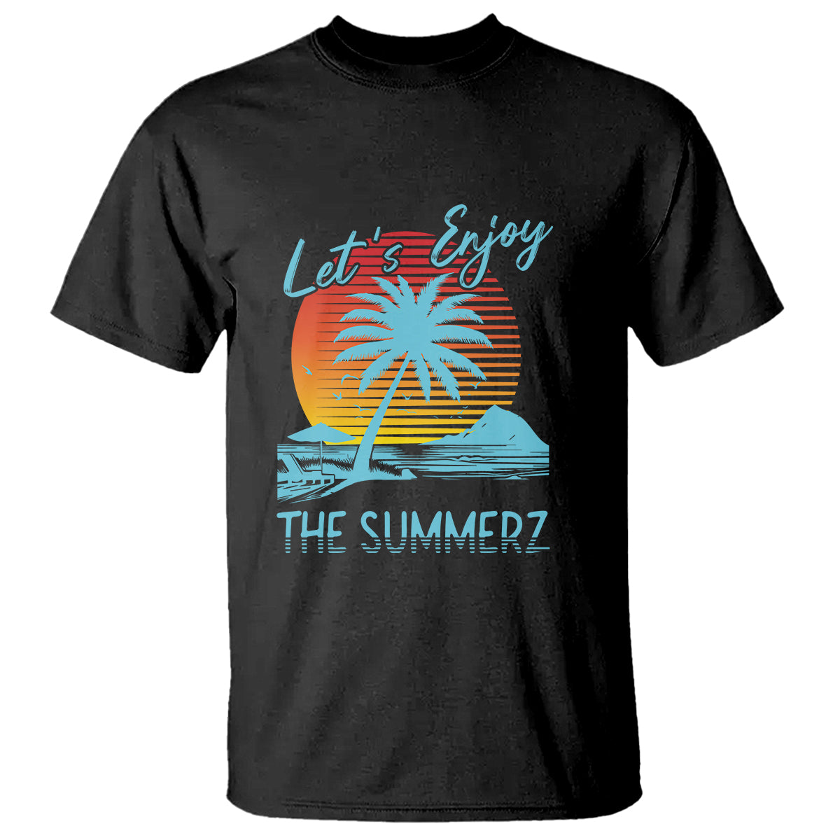 lets-enjoy-the-summer-vacation-beach-sunset-t-shirt