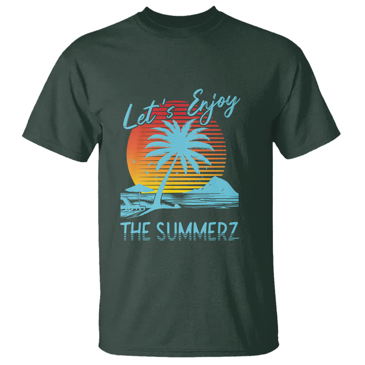 lets-enjoy-the-summer-vacation-beach-sunset-t-shirt