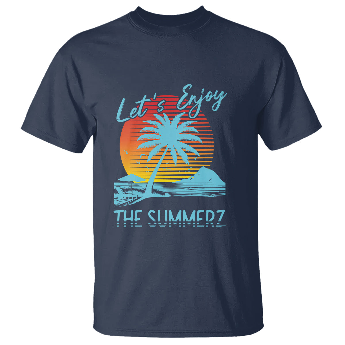 lets-enjoy-the-summer-vacation-beach-sunset-t-shirt
