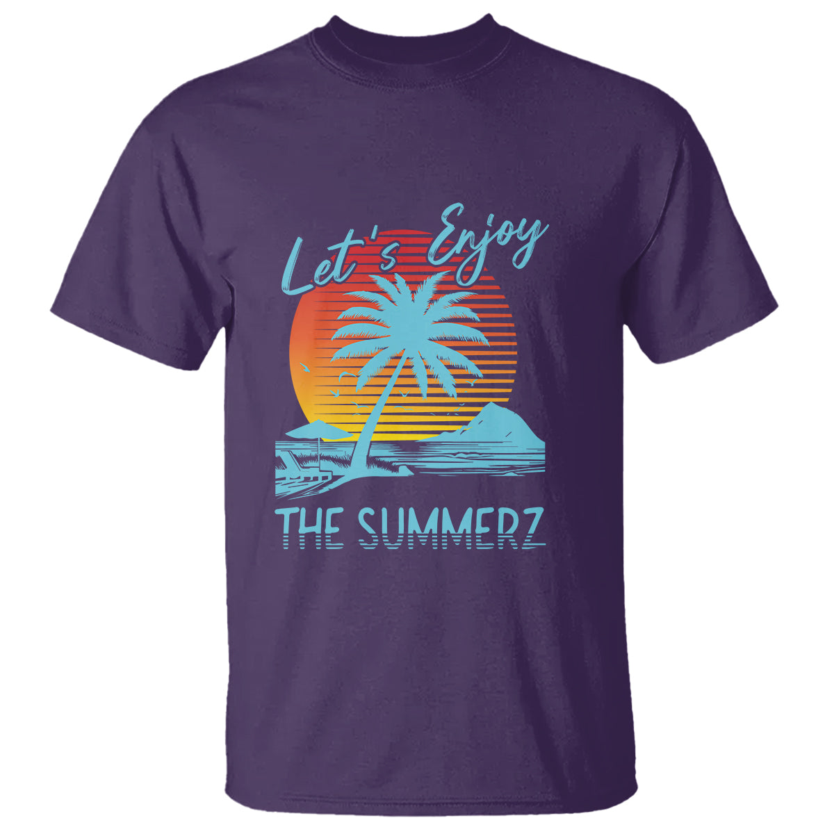lets-enjoy-the-summer-vacation-beach-sunset-t-shirt