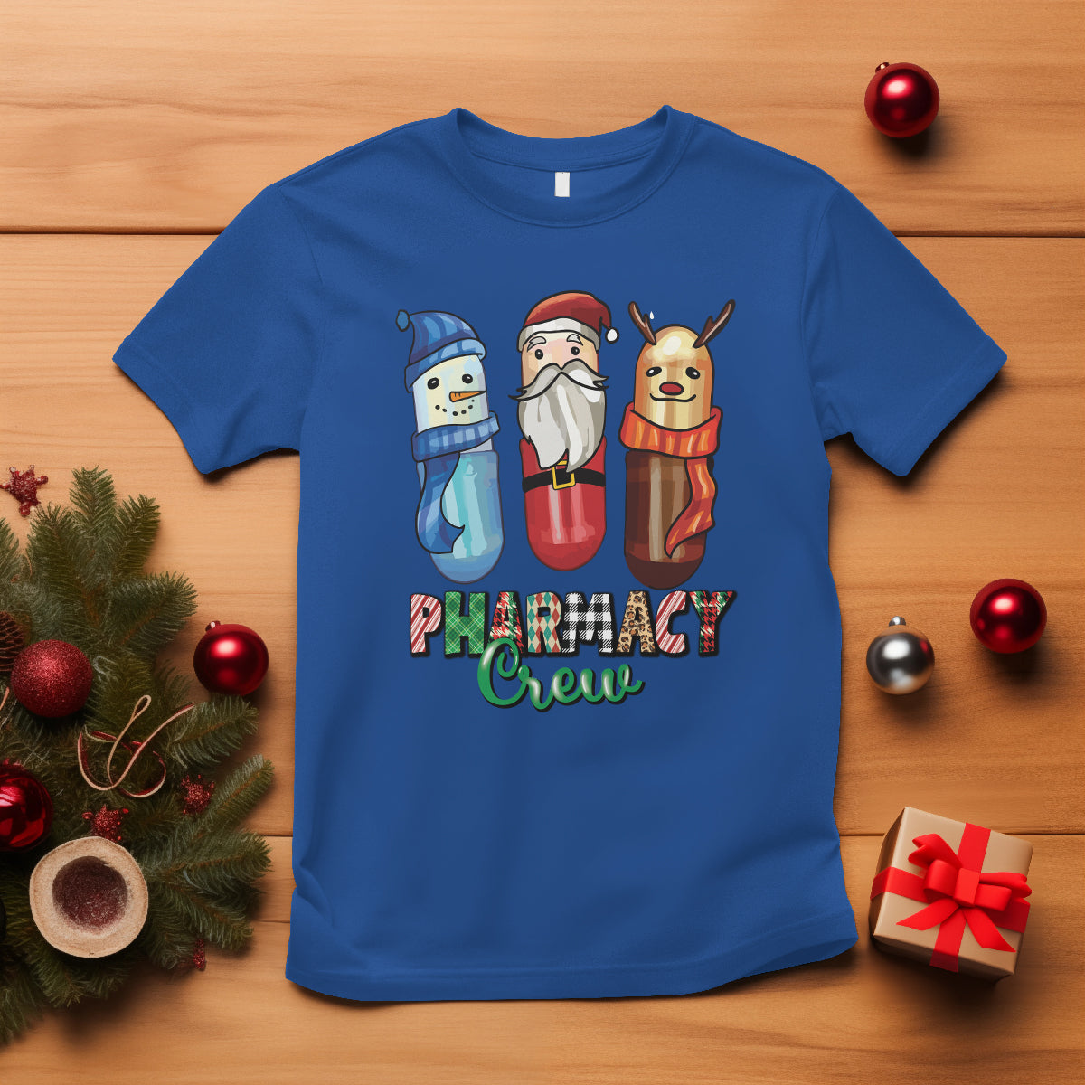 christmas-t-shirt-snowman-reindeer-santa-pharmacy-crew