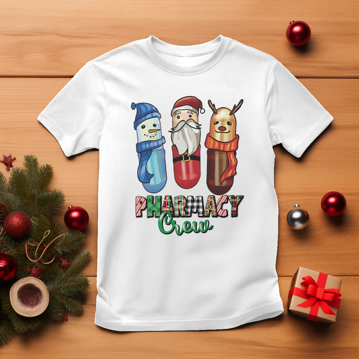 christmas-t-shirt-snowman-reindeer-santa-pharmacy-crew