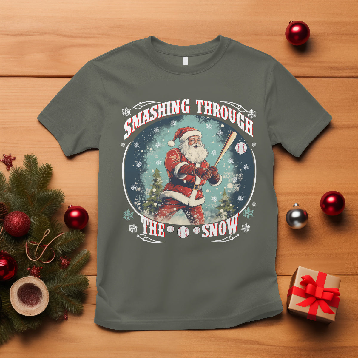 christmas-sport-t-shirt-baseball-player-santa-smashing-through-the-snow