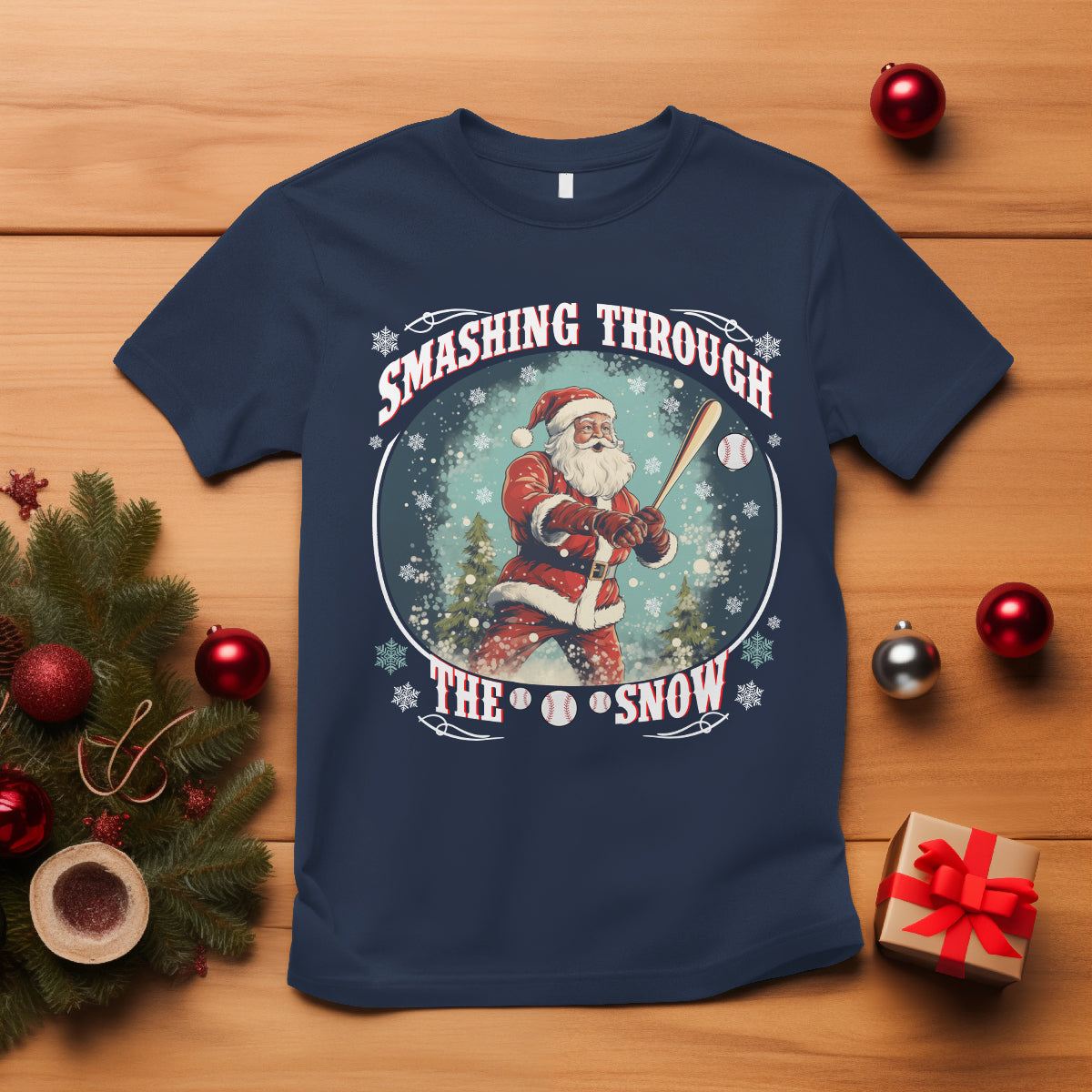 christmas-sport-t-shirt-baseball-player-santa-smashing-through-the-snow