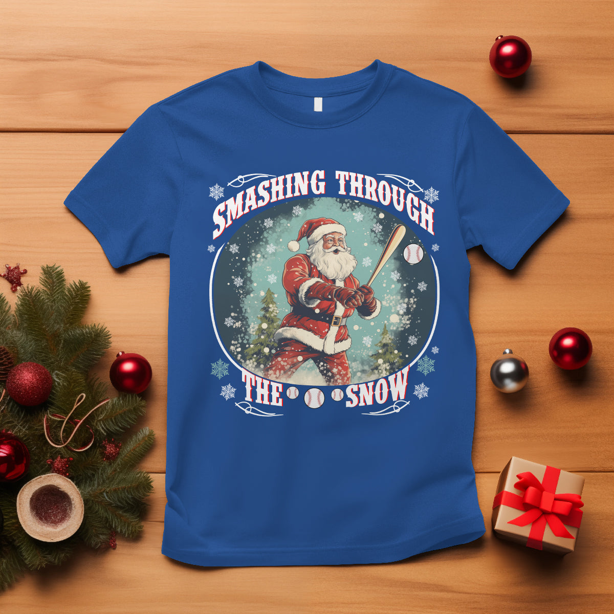 christmas-sport-t-shirt-baseball-player-santa-smashing-through-the-snow
