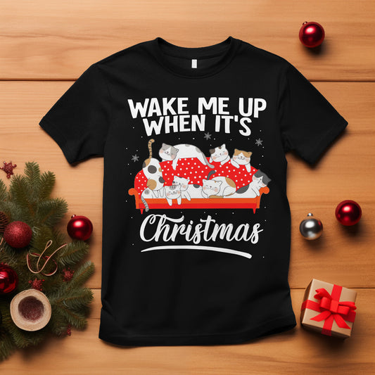 cute-cat-wake-me-up-when-its-christmas-chillin-t-shirt