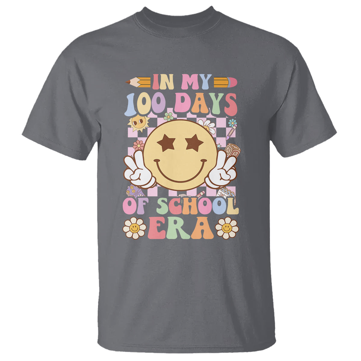 in-my-100-days-of-school-era-retro-groovy-t-shirt