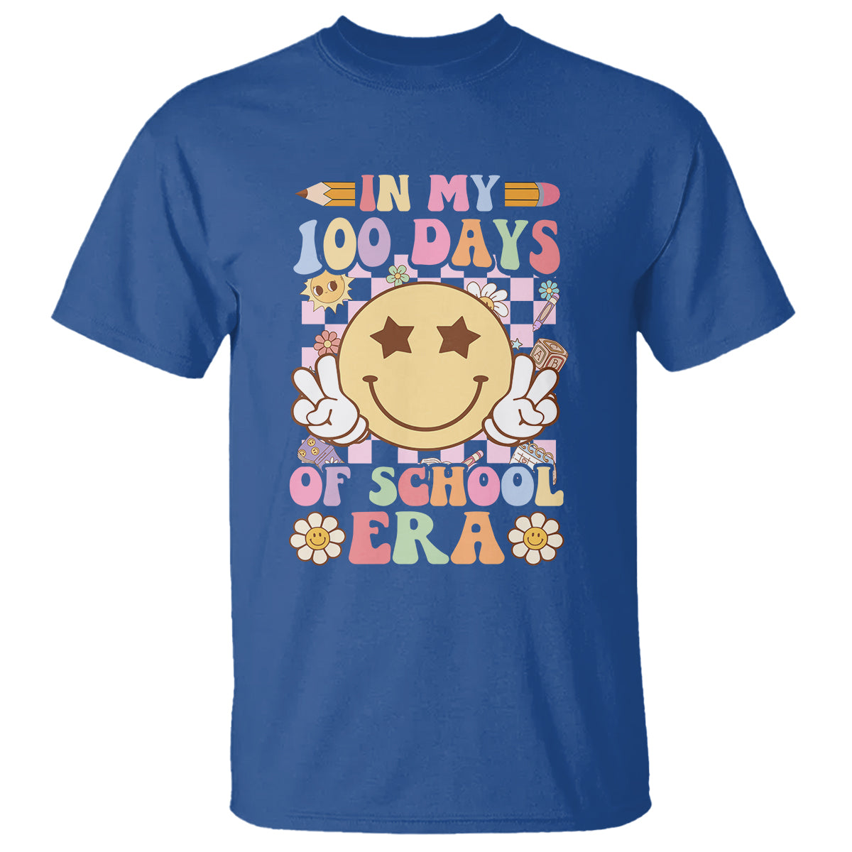in-my-100-days-of-school-era-retro-groovy-t-shirt