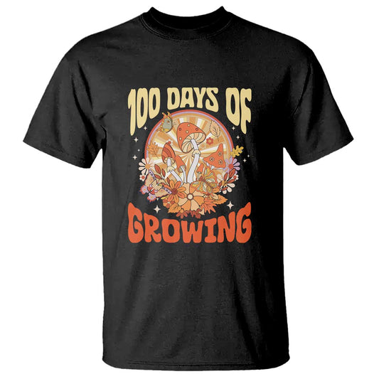 100th-day-of-school-teacher-t-shirt-100-days-of-growing-retro-groovy-mushroom