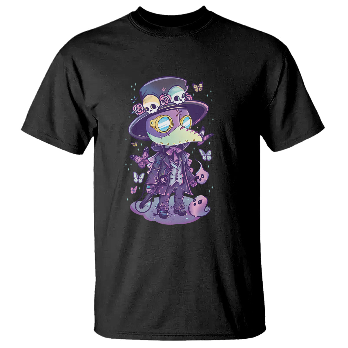 pastel-goth-cute-creepy-plague-doctor-t-shirt