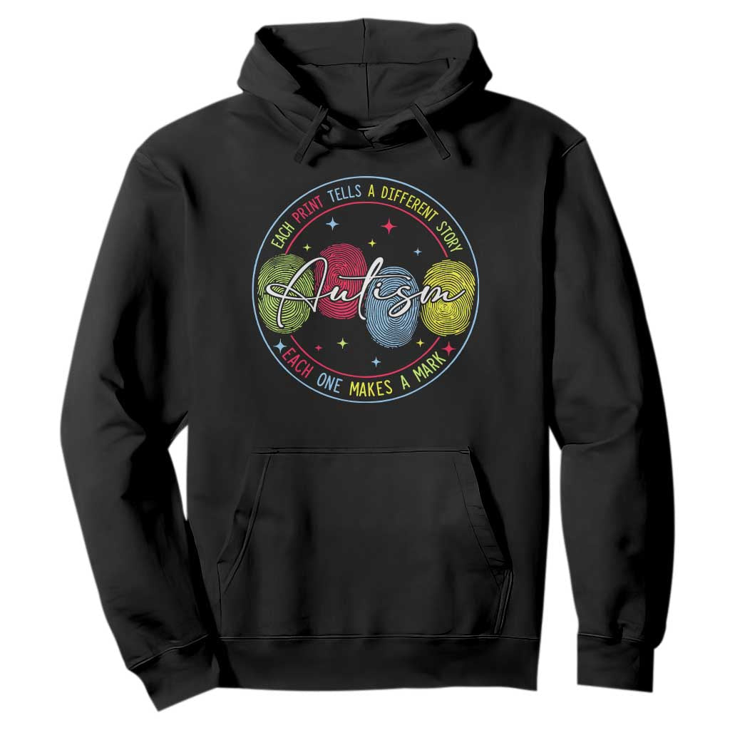 Autism Hoodie Fingerprint Autism Each Print Tells A Different Story