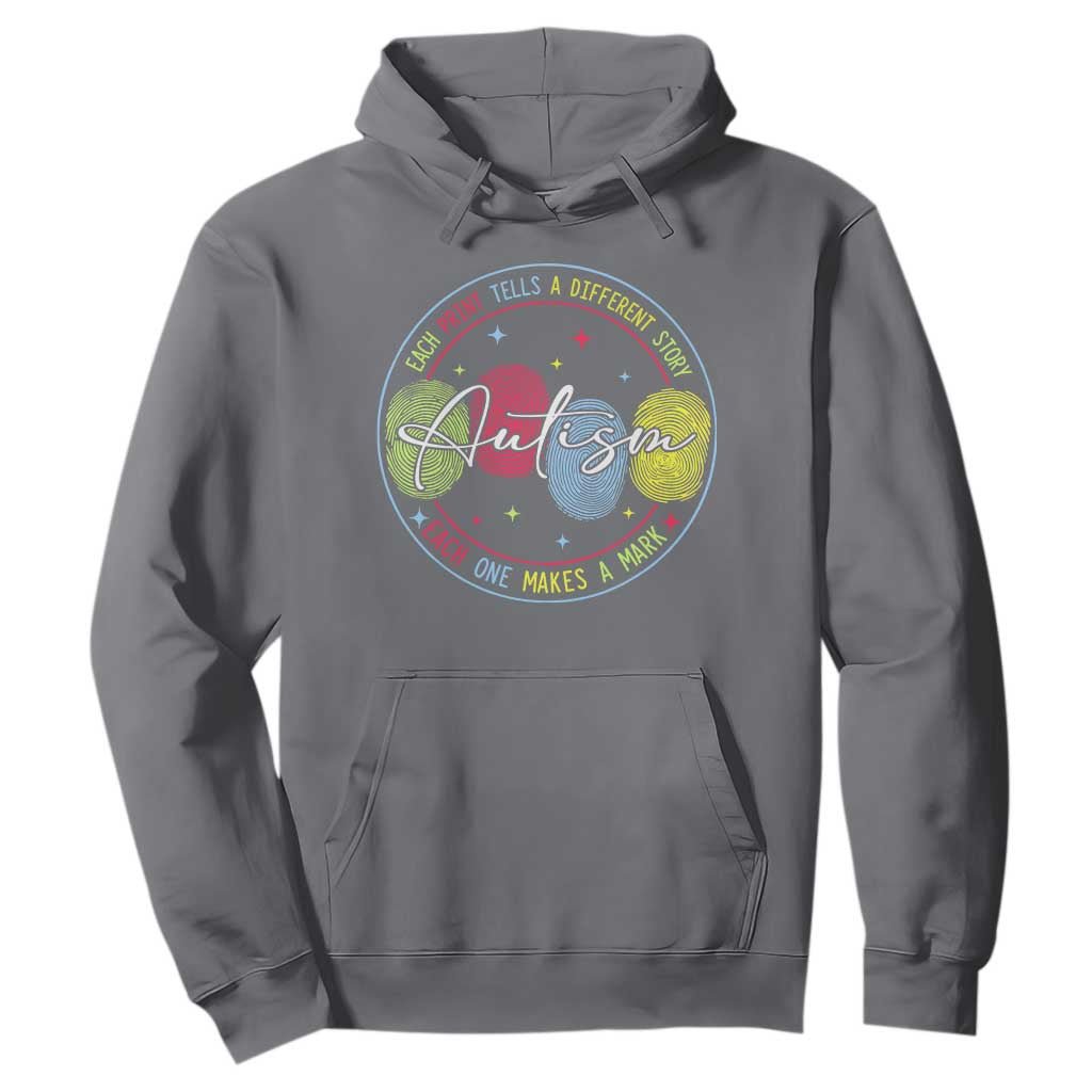 Autism Hoodie Fingerprint Autism Each Print Tells A Different Story