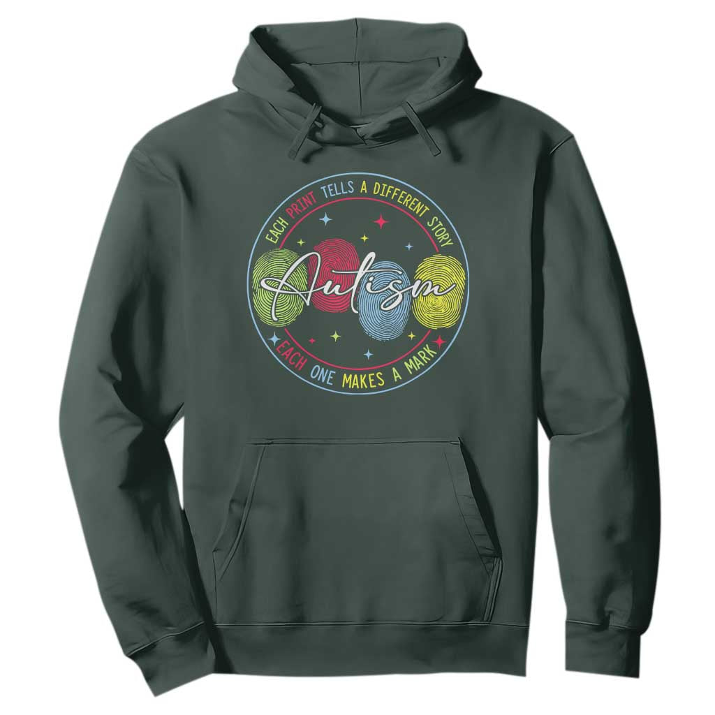 Autism Hoodie Fingerprint Autism Each Print Tells A Different Story