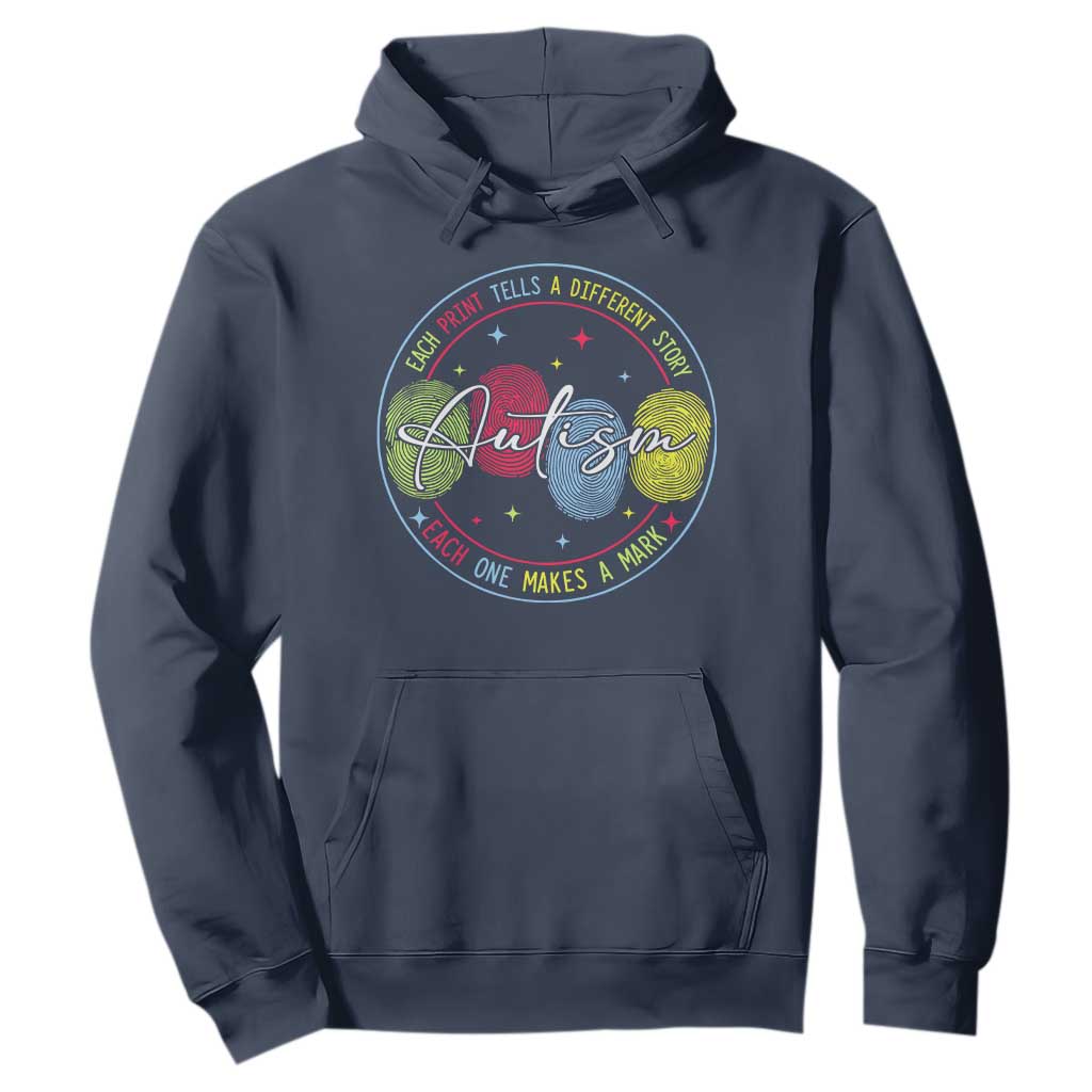 Autism Hoodie Fingerprint Autism Each Print Tells A Different Story