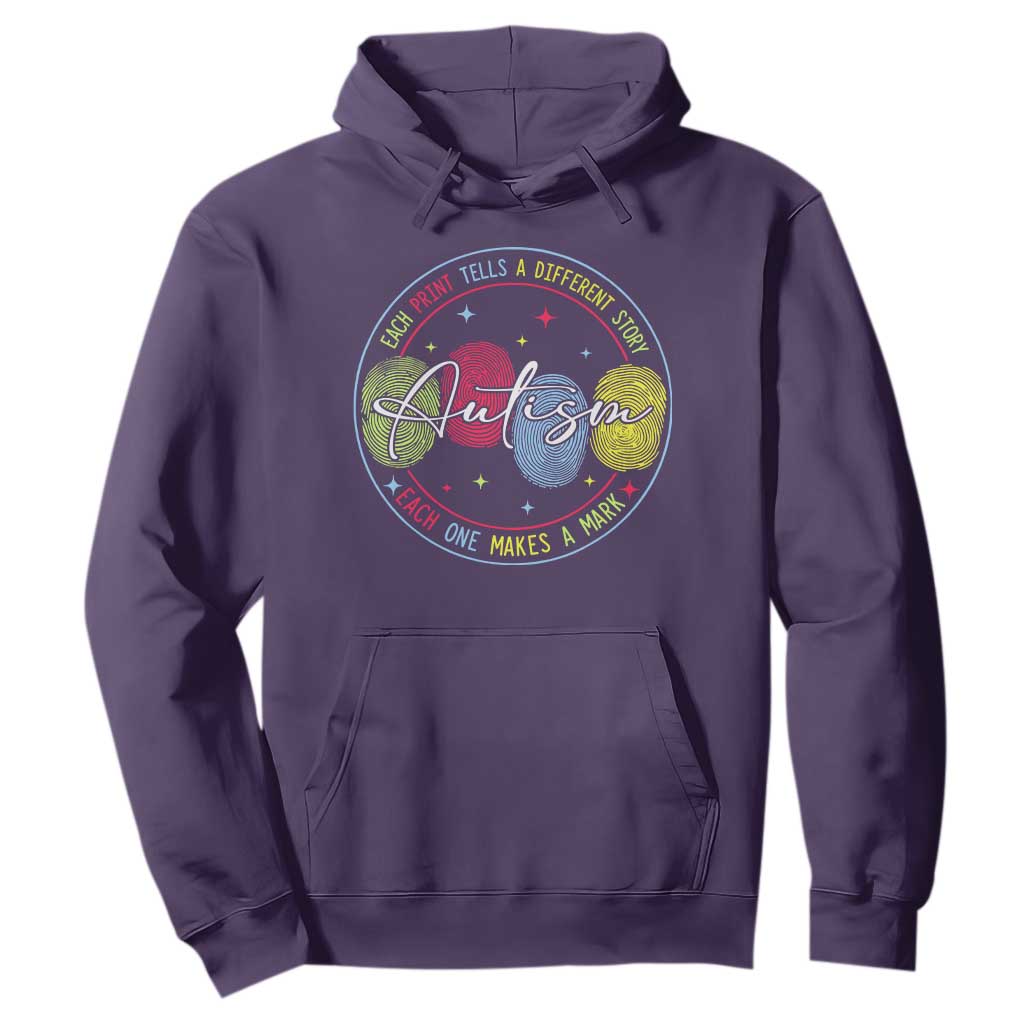 Autism Hoodie Fingerprint Autism Each Print Tells A Different Story