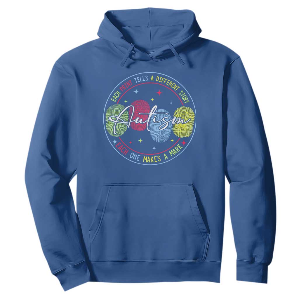 Autism Hoodie Fingerprint Autism Each Print Tells A Different Story