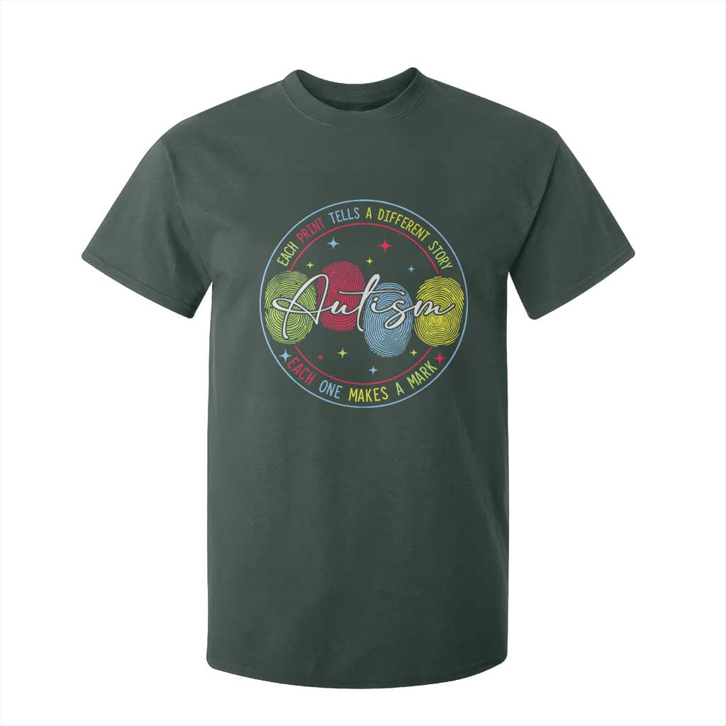Autism T Shirt For Kid Fingerprint Autism Each Print Tells A Different Story