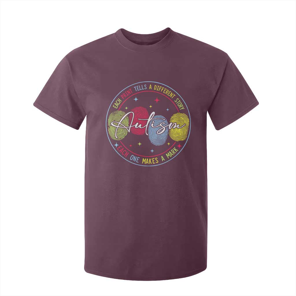 Autism T Shirt For Kid Fingerprint Autism Each Print Tells A Different Story