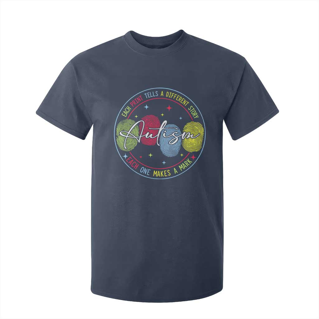 Autism T Shirt For Kid Fingerprint Autism Each Print Tells A Different Story