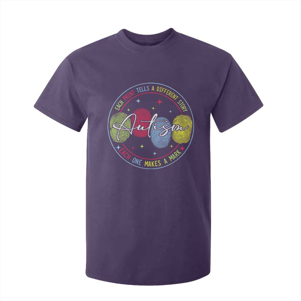 Autism T Shirt For Kid Fingerprint Autism Each Print Tells A Different Story