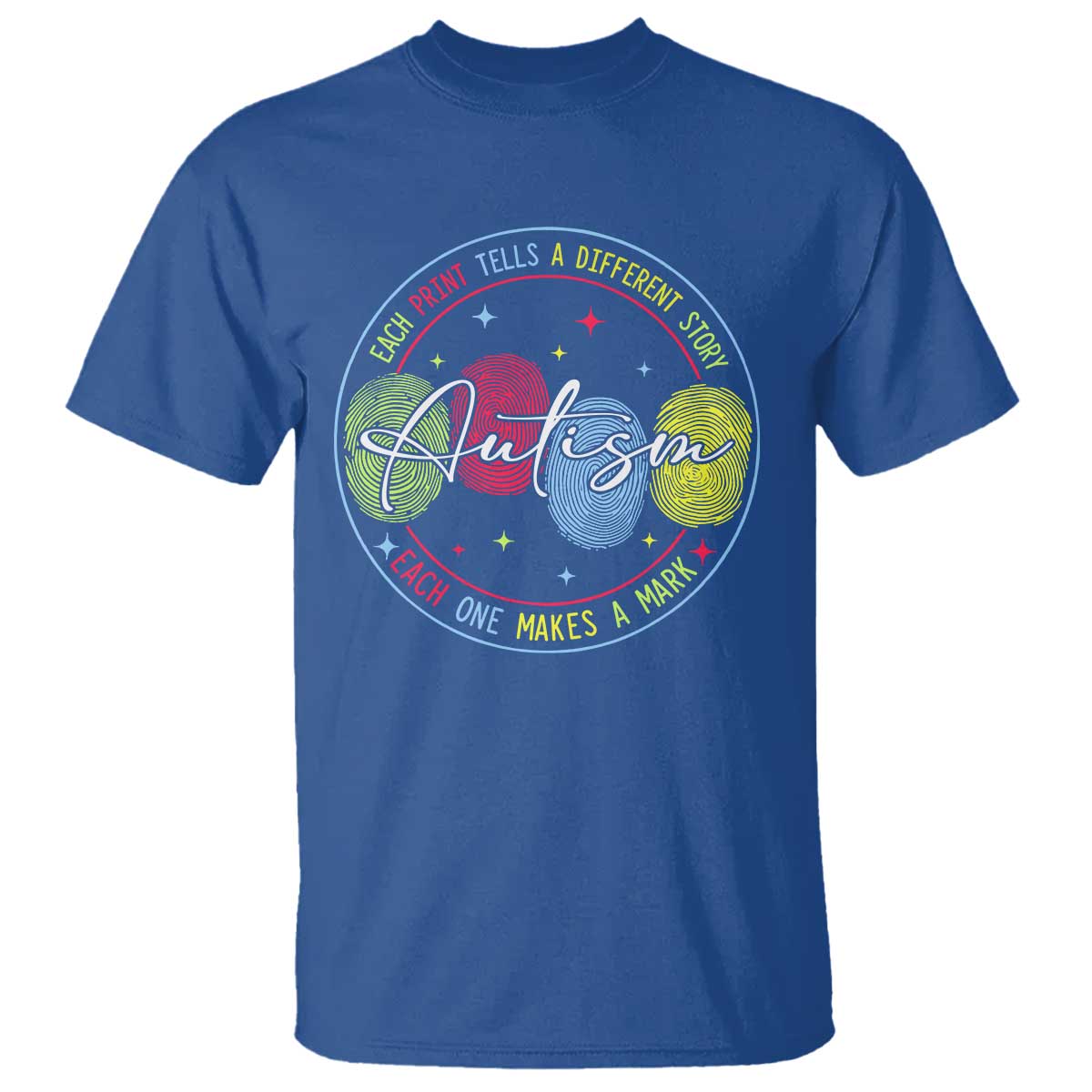 Autism T Shirt Fingerprint Autism Each Print Tells A Different Story