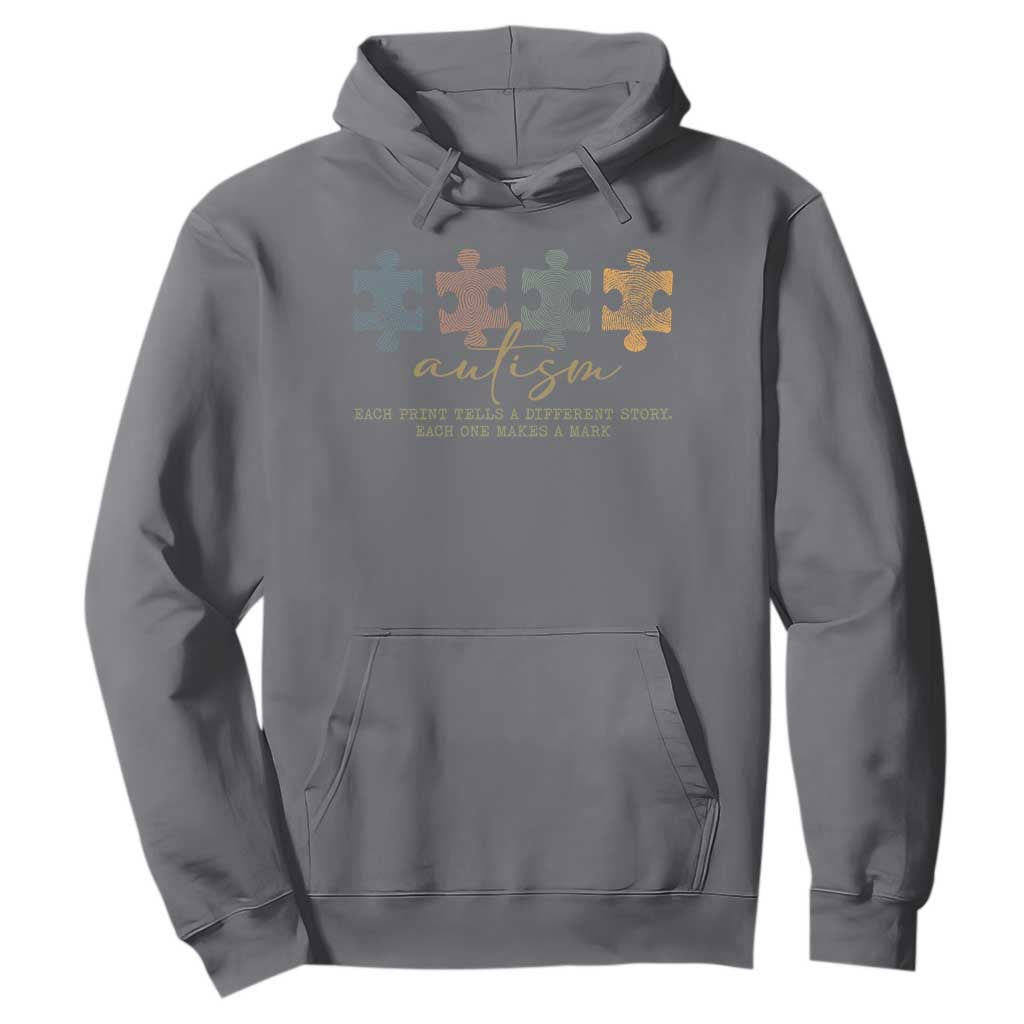 Autism Hoodie Fingerprint Autism Each One Makes A Mark