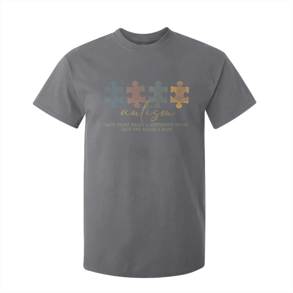 Autism T Shirt For Kid Fingerprint Autism Each One Makes A Mark