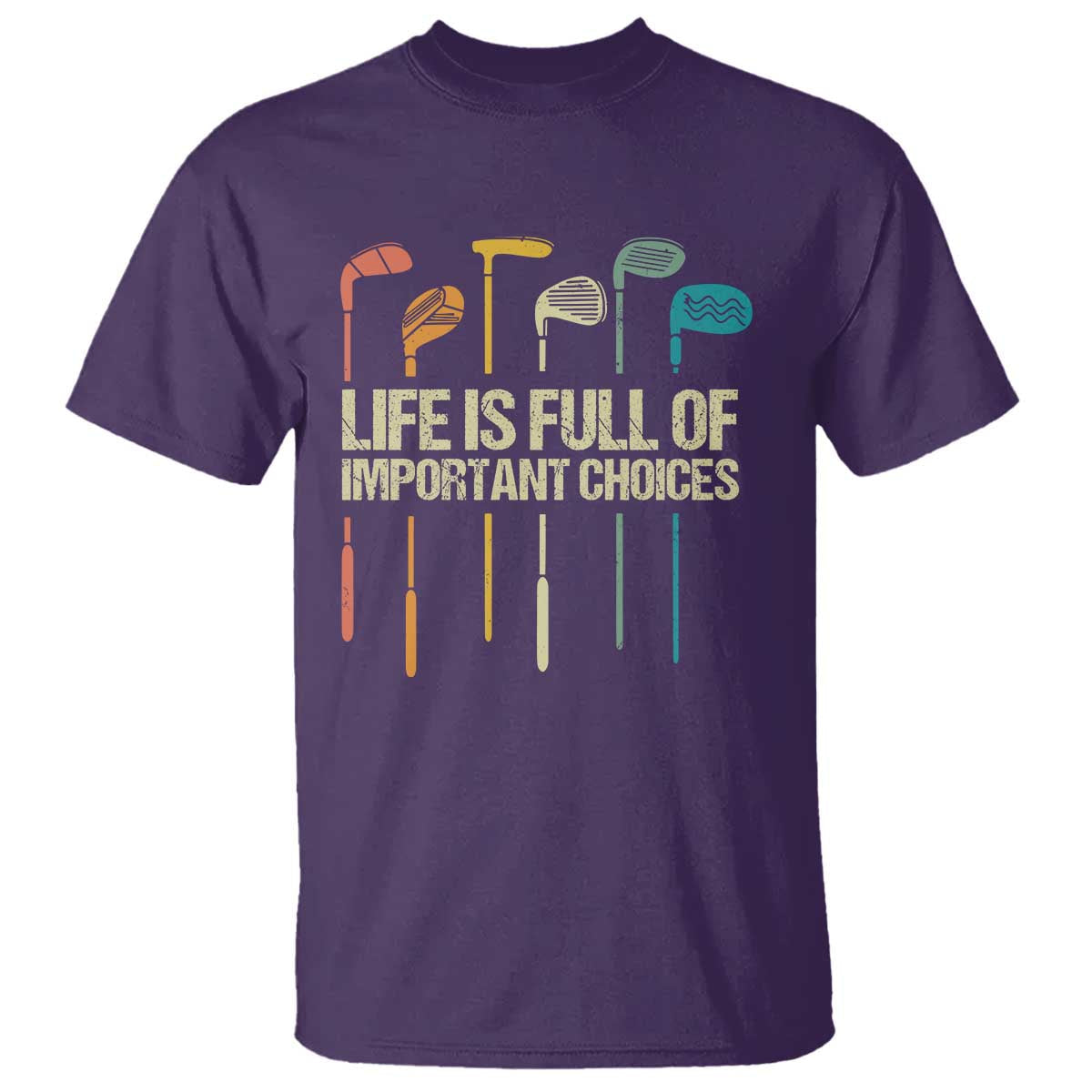 funny-golf-t-shirt-life-is-full-of-important-choices-golf-retro
