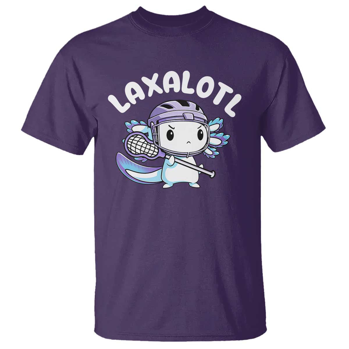 funny-axolotl-lacrosse-player-t-shirt