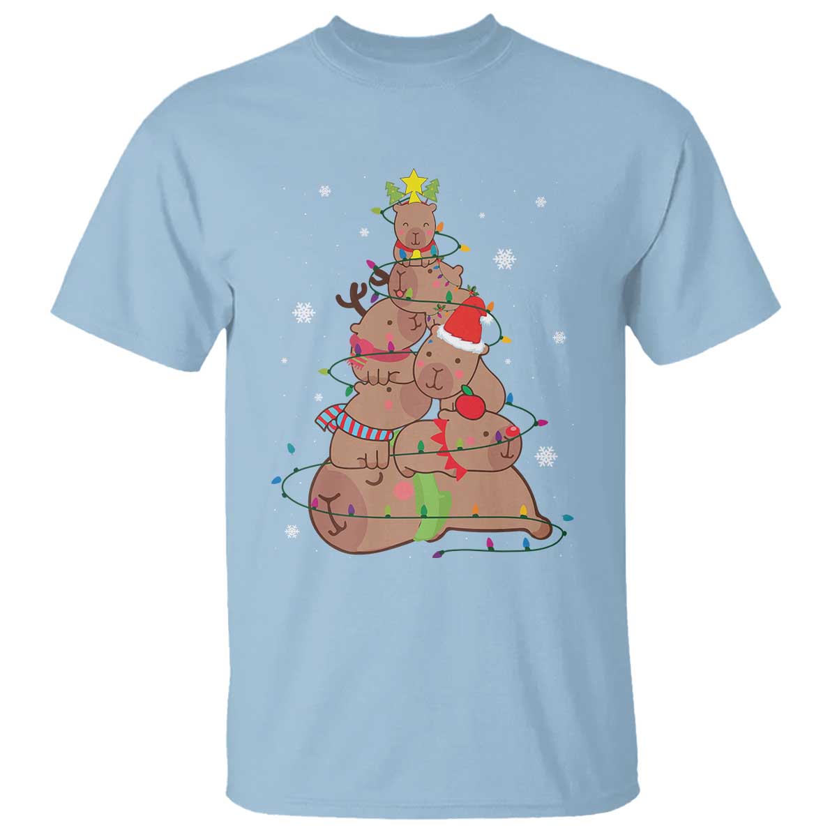 funny-capybara-christmas-tree-t-shirt