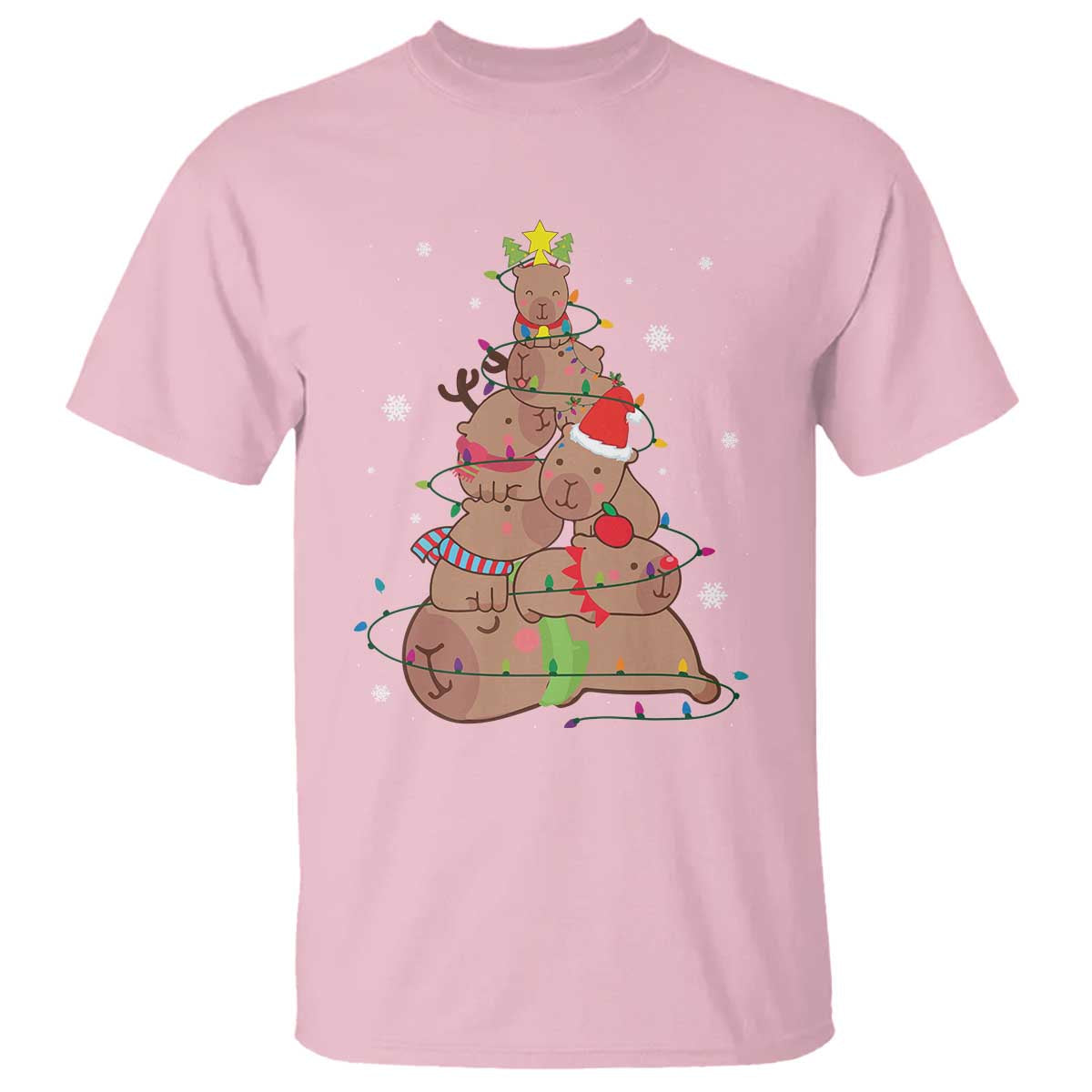 funny-capybara-christmas-tree-t-shirt
