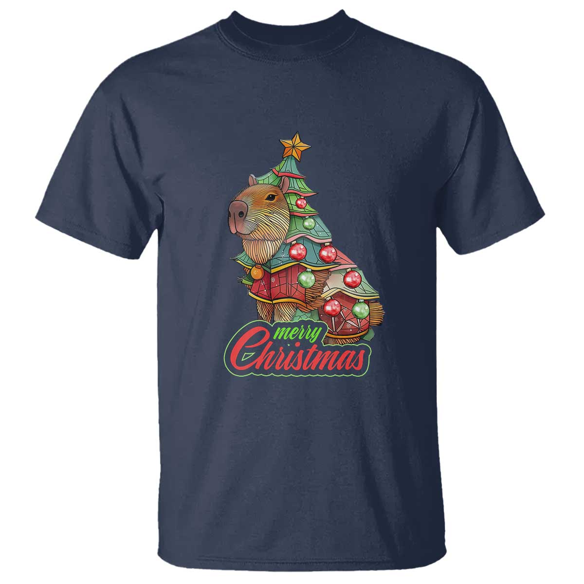 cute-capybara-christmas-tree-t-shirt