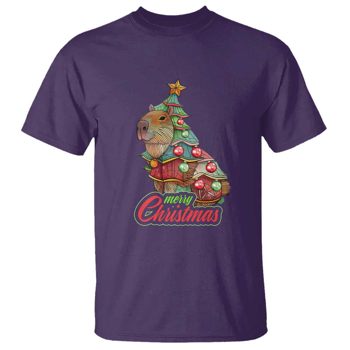 cute-capybara-christmas-tree-t-shirt